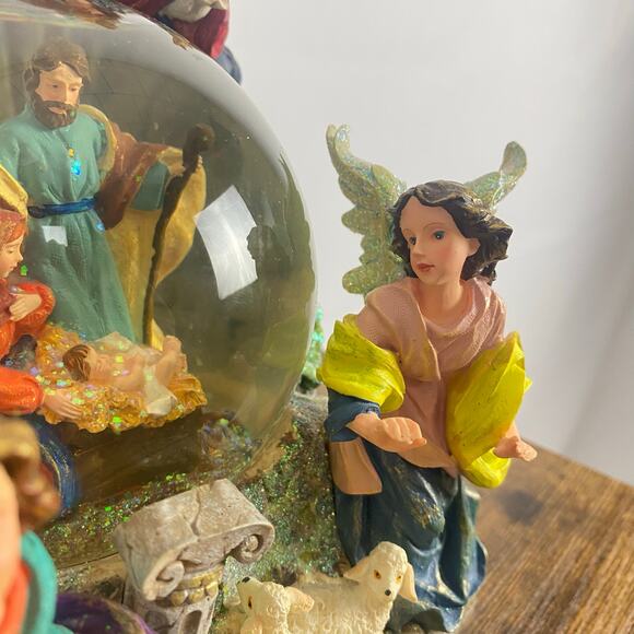 Christopher Radko Nativity Snow Globe Limited Edition Vintage 90s Christmas Ange - Picture 8 of 16